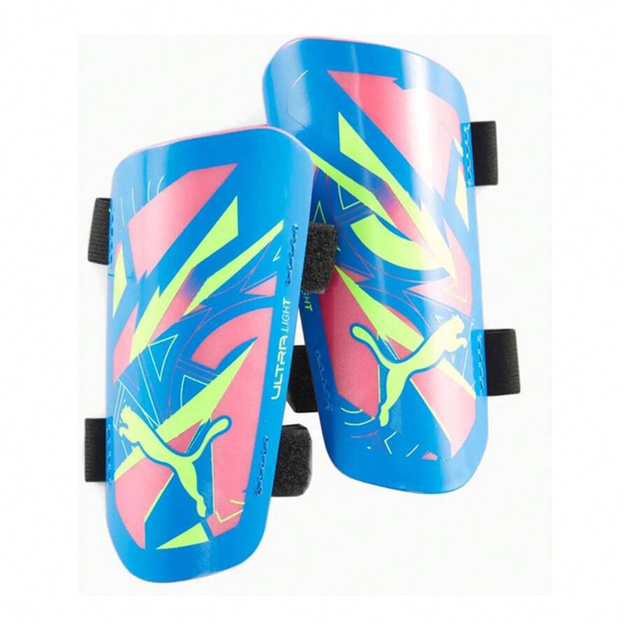 Puma 30892 Ultra Light Shin Guards (Blue/Yellow/Pink)