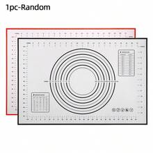 1 件 - 铂金玻璃纤维硅胶揉面垫，防滑硅胶糕点垫（带刻度），不粘烘焙工具垫。用途广泛，可用于制作糕点、面条、马卡龙、面包等。 - 彩色 - 查看 16