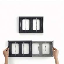 1 Retractable PP+Stainless Steel Pot Lid Holder, Free Up Kitchen Space, Equipped With 7/10 Dividers, Multifunctional Kitchen Storage Tool, Convenient For Storing Pots And Tableware, Suitable For Pot Lids And Plates, Waterproof Stainless Steel Drain Rack, Kitchen Countertops, Cabinets And Shelves, Kitchen Accessories, Restaurant Use
