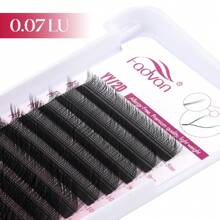 FADVAN 12 Rows YY Shape 0.07 C/D/DD/L/L+/LU Curl 8-15mm&Mix Hand Woven Premium Soft Light Natural Eyelashes Extension Supplies Makeup Mesh Net Cross Lash For Professional Women Send In Random Packaging,Professional Eyelash Grafting,Lash Tech Supplies