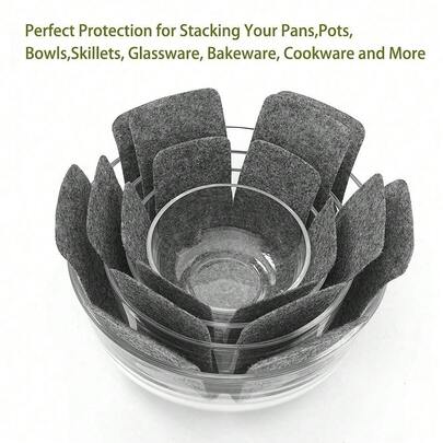 3Pcs/6Pcs Pot And Pan Protectors, 3 Different Size, Pot Dividers Pads/Stacking Pan Protectors/Pan Separators Pads For Protecting And Separating Pots And Pans Seafood Boil