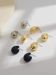 LADYCOCO 4 Pasang Anting-Anting Bentuk Tetesan Air Mata yang Modis & Elegan, Cocok untuk Pemakaian Sehari-hari Wanita, Kencan, dan Pesta - Set 4 pasang warna-warni - View 7