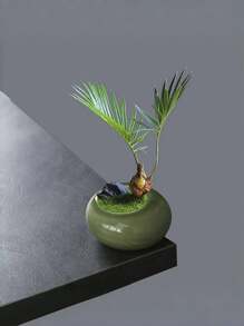 1 pezzo Vaso, ceramica creativa, mini da tavolo, adatto per piante verdi, bambù e cipresso, adatto per camera da letto, soggiorno, sala da pranzo e hotel