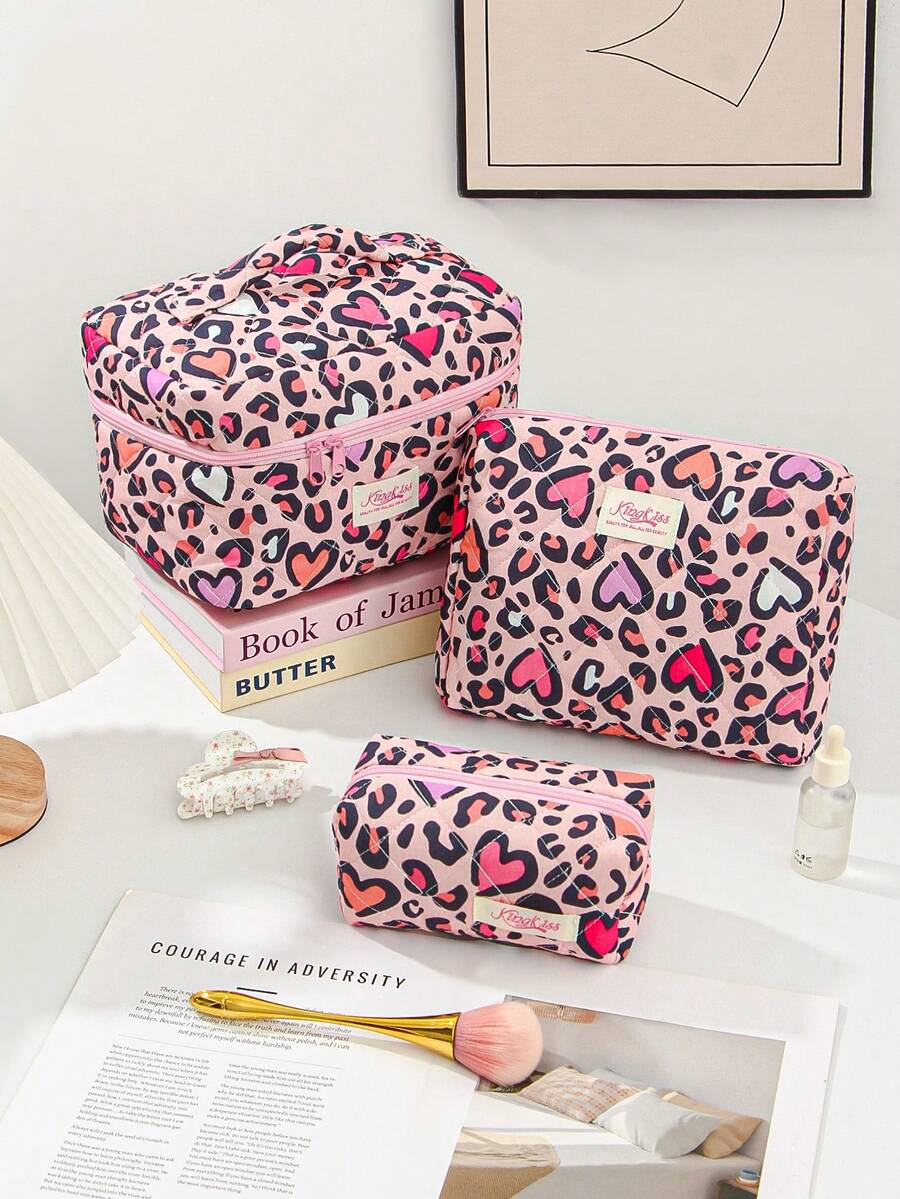 1 Piece Leopard Print Storage Pouch Makeup Bags Set Home Travel Daily Use Storage Pouch Makeup Bags Tampon Bag The Gift For Sister,Teacher And Friend Anniversary Gift Wedding Bridesmaid Gift Makeup Bags Quilted Makeup Pouch For Living Room Aesthetic Floral Toiletry Bag For Women Girls Holiday Essentials Holiday Travel Essentials Travel Bag Travel Accessories