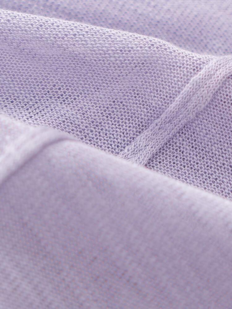 GIGOGOU Women's Lightweight Knitted Cardigan Sunscreen Long Sleeve Casual Jacket, Spring/Summer - Purple - View 7