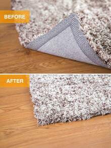 4/8/12pcs Carpet Anti-Slip Sticker Double-Sided Reusable Traceless Rug Post Pad Pu Washable Grip Tape - Multicolor - View 5