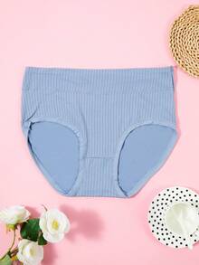 5pcs/Pack Plus Size Women's Dotted Print High Waist Briefs, Triangle Panties - Multicolor - View 6