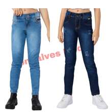 Kit 2 calça Feminina Jeans  Infantil Juvenil para menina