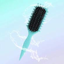 1 pieza Cepillo de pelo, cepillo rizado de cerdas de jabalí para peinado, diseño talla grande reciente de 2025 para definir y dar forma a los rizos, ideal para que las mujeres den estilo a su cabello rizado