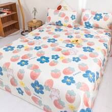 3pcs/Set Soft Skin-Friendly Printed Bedding Set, Modern Rectangle Fashion Simple Luxury Double Bed Sheet Set With Pillowcase, Multiple Sizes, Suitable For Bedroom Home Use All Seasons