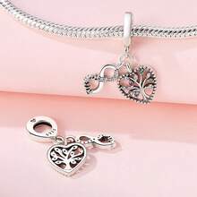 1 Pc Love Pendant 925 Sterling Silver Beads Charm Paw Pendant Fit Bracelet Necklace Women DIY Beads Fine Jewelry Family Gift - Silver - View 4