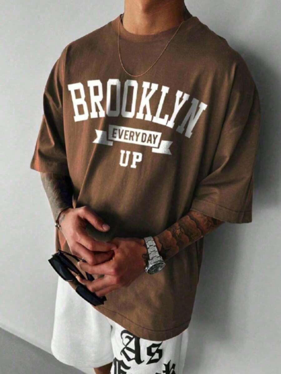 Men T-Shirts - 鏽棕色 - 查看 1
