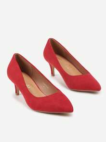 Women's Classic Pumps With Stiletto Heel - Red - View 3