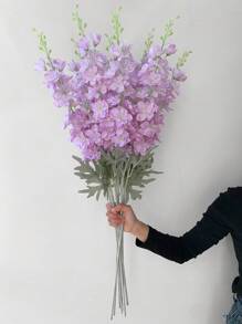1pc 33.8inch Artificial Flower Silk Delphinium Long Stem Fake Plant For Home Decor,Room Decor,Wedding Decor,Tall Floor Vase Decoration,Spring And Summer Decoration,Garden Decor,Outdoor Party Decorations,Office Decor