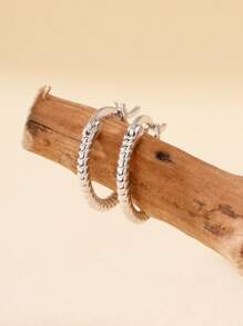 Stylish 925 Sterling Silver Minimalist Unique Twist Clip On Earrings For Women Daily Wear