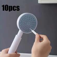 100 piezas Cepillo de limpieza para ducha de 1 segundo, cepillo de limpieza de poros, cepillo de nailon anti-obstrucción, adecuado para cocina, baño, toma de teléfono, de vuelta a la escuela