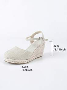 Women's Fashion Outdoor Spring/Autumn Thick-Soled High Heel Shoes, Hollow Pointed Toe Shoes, Lace-Up Crisscross Strap Roman Sandals, Round Toe, Plus Size, Wedge Heel High Heel Ladies Sandals, Comfortable And Easy To Match