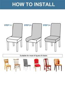 1/2pcs Jacquard Chair Covers Solid Color Anti-Cat Scratch Chair Seat Cover Simple Elastic Dining Chair Slipcover Banquet Restaurant