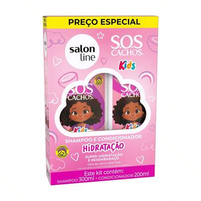 Salon Line Kit Shampoo 300ml + Condicionador 200ml SOS Cachos Kids Hidratação
