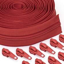 1 Conjunto = 4,50 m Zíperes + 10 Puxadores de Zíper, Zíperes de Nylon 5#, 20 Opções de Cor, Puxadores de Zíper Combinando, Adequado para Vestuário, Bolsas, Têxteis Domésticos, Almofadas, Edredons