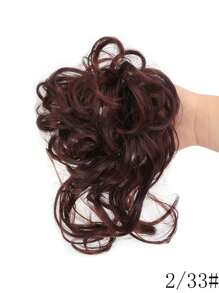 Accesoriu pentru păr pentru coc clasic cu barbă lungă, extensii de păr coc pufos extra lung, accesoriu pentru păr ondulat și ondulat cu bandă de păr elastică, potrivit pentru toate femeile, ușor de purtat, stil moale și casual