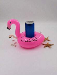 1pc PVC Inflatable Water Flamingo Cup Holder, Floating Drink Coaster - Multicolor - View 7