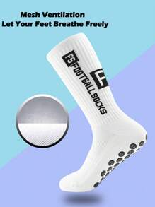 4 pares de calcetines de fútbol/baloncesto para hombre con almohadillas de agarre antideslizante, calcetines deportivos atléticos