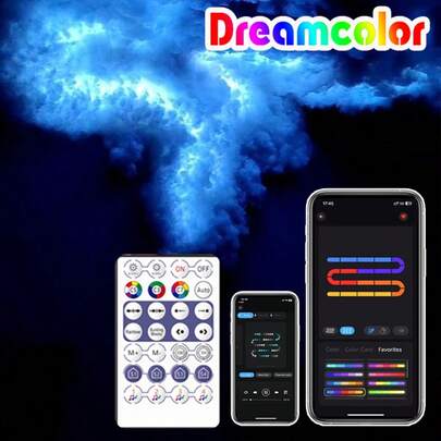 Acosh Neon RGB LED云朵灯，配备智能APP和遥控器，音乐律动灯光，多色变换，适合节日、派对、家居、卧室装饰，梦幻云朵灯