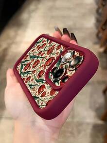 1个浪漫酒红色玫瑰豹纹软TPU防摔防滑防震手机壳，兼容三星和苹果15/15Plus/15Pro/15ProMax，国际版，非国内版 - 彩色 - 查看 2