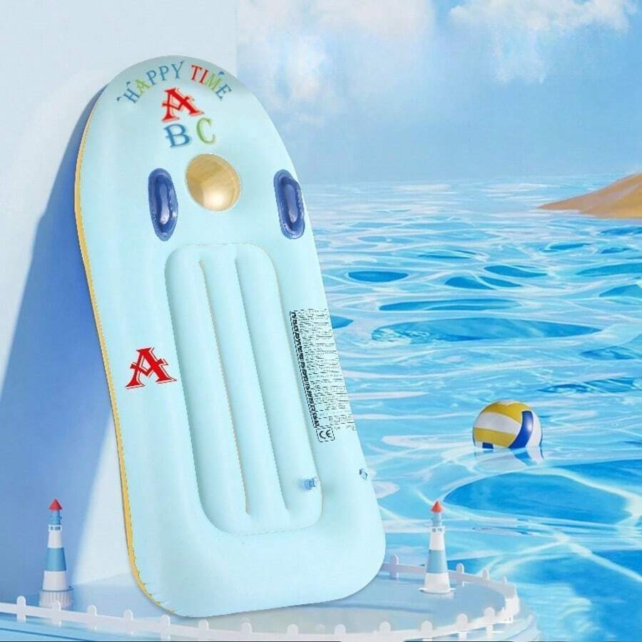 1 Pack PVC Thickened Inflatable Body Boards With Handles For Water Slides, Surfing Board For Slip Slide, Swimming Pool Floating Water Boards Learn To Swim, Beach Ocean Swimming Pool Float, Summer Water Fun, Beach Essentials, Beach Accessories