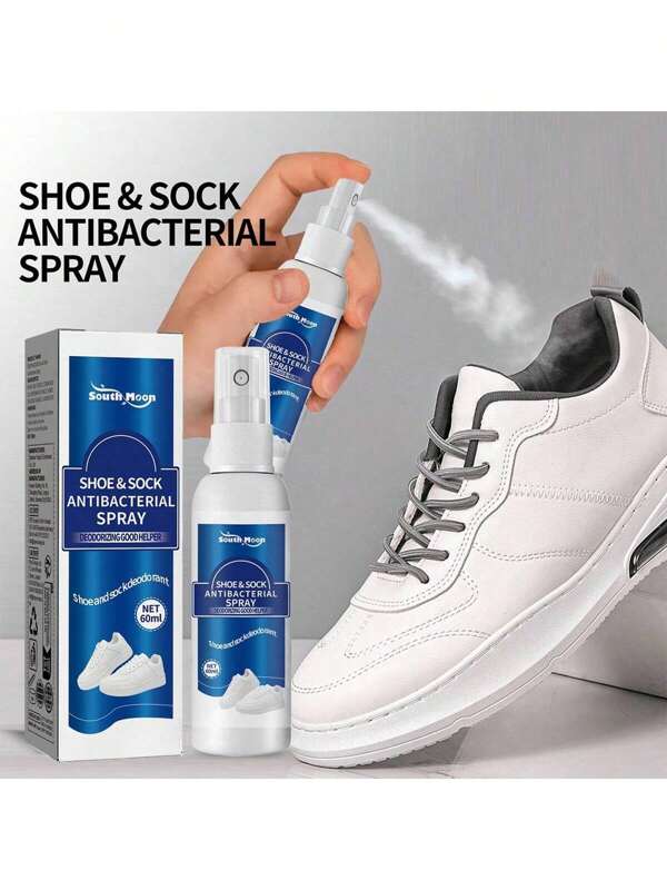 1 pièce Spray désodorisant pour chaussures et chaussettes, option de 60 ml ou 100 ml, élimine les odeurs, les odeurs de sueur du placard à chaussures, séchage rapide et parfum longue durée, garde les chaussures et les chaussettes sèches et fraîches