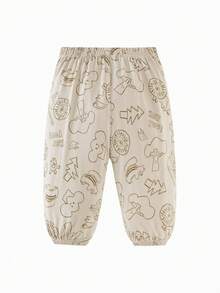 mini bala Baby Boy Lightweight Quick-Dry Breathable Loose Pants, Summer - Brown Tone - View 6