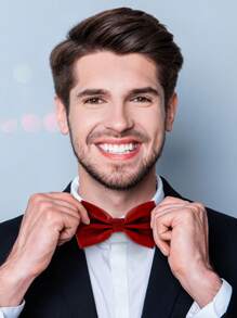 Men's Solid Color Elegant Jacquard Bow Tie, Pre-Tied Double Layer Solid Color Bowtie, Satin Formal Tuxedo Bowknot, Adjustable, Suitable For Groomsmen, Wedding, Party, Formal Events, Holiday Gift