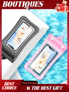 5 piezas Bolsa impermeable para teléfono, bolsa seca para teléfono, bolsa impermeable para teléfono móvil, bolsa impermeable para teléfono, bolsa impermeable para teléfono, bolsa impermeable, bolsa para teléfono celular, bolsas impermeables, bolsa impermeable para teléfono celular, bolsas de playa, funda impermeable para teléfono - Modelo triple mejorado - Ver 5