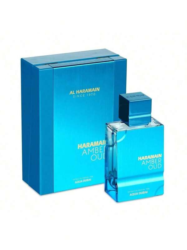 Haramain Amber Oud Aqua Dubai Edition - Arabian Perfume For Women And Men - Fresh And Fruity Arabic Perfume - Extrait De Parfum Spray - 2.03 Oz