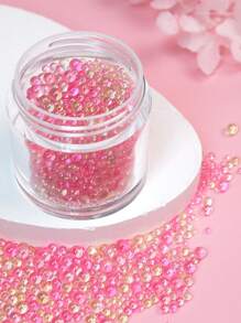 1 pièce Perles en verre Aurora, matériau de remplissage en résine époxy, perles à bulles de tailles mélangées pour le remplissage de moules en silicone, fournitures d'artisanat DIY, fournitures pour la fabrication de bijoux