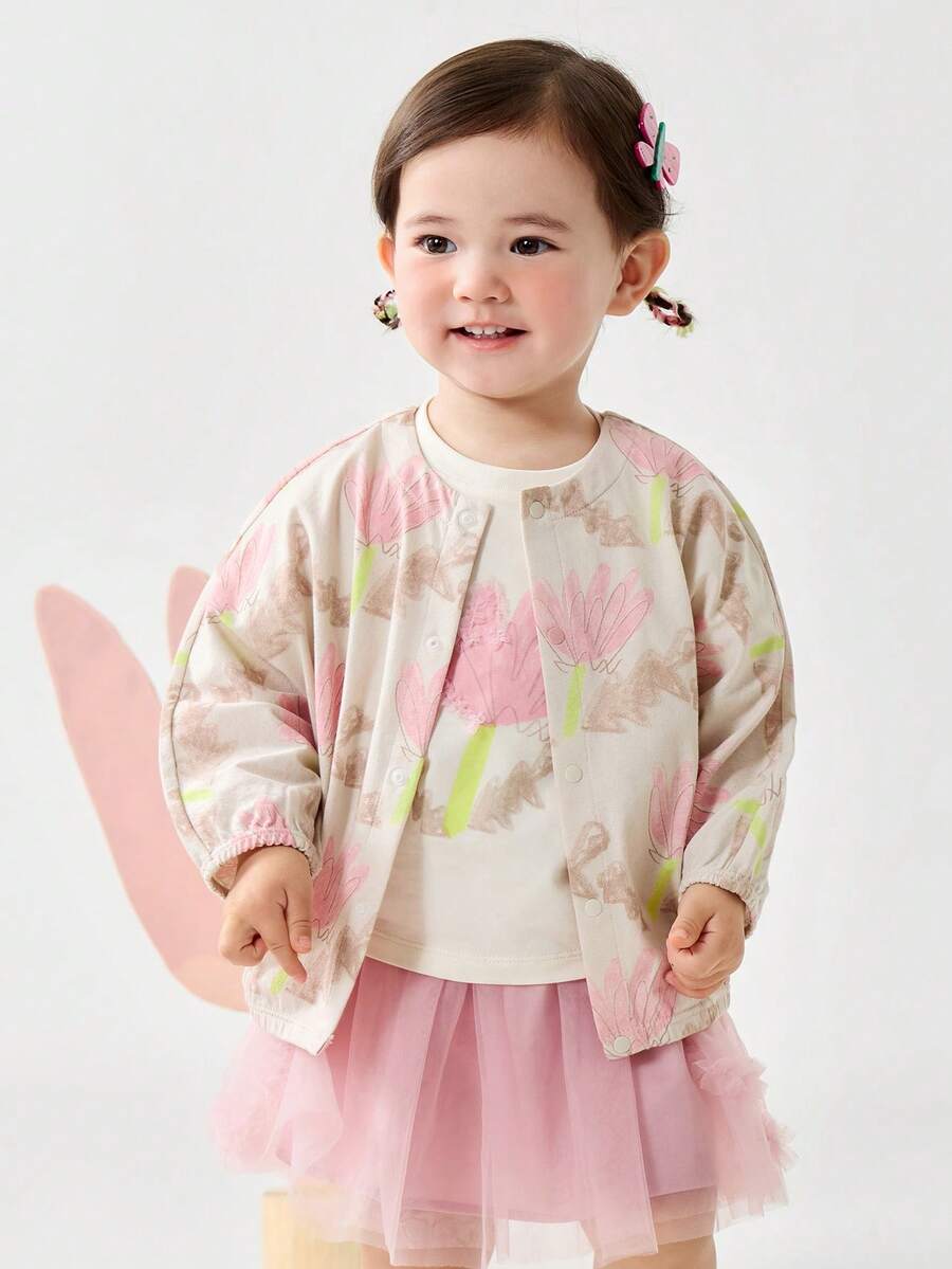 Áo khoác chống nắng cotton nguyên chất cho bé trai và bé gái mùa hè Áo sơ mi rộng rãi nhẹ có điều hòa cho bé mới sinh - Tông màu cà phê đỏ - Xem 1