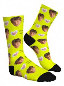 1 Pair Of Custom And Name Couple Socks, Love Custom Socks, Funny Custom Socks, Funny Custom Socks, Pet Anniversary Gift, Men's Socks, Personalized Novelty Socks, Have Their Own Handsome And Beautiful Photos, Handsome And Handsome Men's Gifts, Big Gifts, Cute Animals