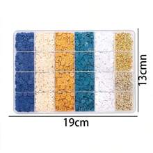 1 caja de 4000 piezas de cuentas de arcilla polimérica de colores surtidos, cuentas de arcilla blanda, cuentas negras, adecuadas para la creación de joyas DIY