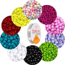 Até 3.450 Peças Miçangas + Fio de Silicone 10 Metros Missangas Pulseira Artesanato Misanga Misangas Puseira Pul