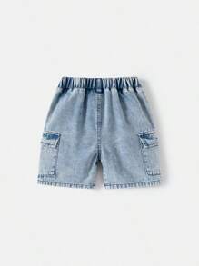 Pantaloncini cargo in denim alla moda per ragazzi, pantaloni estivi larghi in stile coreano