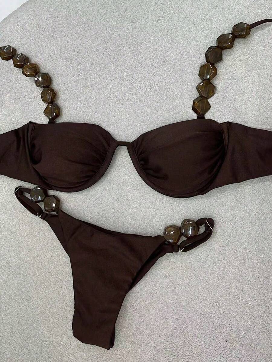 Polovedo Official Sexy Solid Bikini Swimsuit