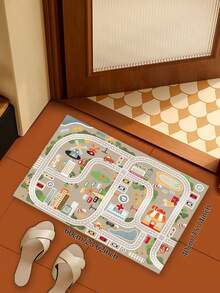 سجادة مدينة بنقش طريق السيارات واحدة، سجادة طريق مدينة مصغر، سجادة لمنطقة اللعب، لوحة ألعاب، سجادة منطقة الزحف، حصيرة ألعاب غير قابلة للانزلاق، من مواد صديقة للفرو، سجادة غرفة المعيشة، سجادة غرفة النوم، سجادة المدخل، سجادة المطبخ، سجادة الحمام، سجادة غرفة الألعاب الإلكترونية، سجادة غرفة الدراسة، ديكور الغرفة، سلع منزلية، مقاومة للأوساخ، متينة وغير قابلة للغبار، سهلة التنظيف والغسل