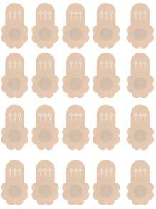10/20/50 Pieces Disposable Pasties Nipple Covers With Lift, Invisible Nipple Petals Beige