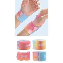 1 件弹性渐变色彩色护腕护具女士男士户外运动健身跑步可调节柔软手腕脚踝支撑带，薄款透气篮球瑜伽腕托健身房腕带配件