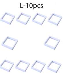 10pcs Transparent PE Film Jewelry Display Cases, Anti-Oxidation Jewelry Storage Boxes, Floating Frame Jewelry Organizers, Portable Jewelry Containers For Pendants, Necklaces, Bracelets, Rings, Coins, Earrings, Medals, Specimens, Bedroom, Living Room, Bathroom, Home Decor, Birthday, Easter, Mother's Day Gifts Summer Storage Organizer Gift Back To School