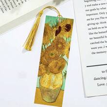 5pcs Van Gogh Art Design PET Bookmarks, Sophisticated Waterproof , Unique Pattern Design Adds Fun To Reading, Perfect Artistic Gift For Family And Friends - Multicolor - View 6