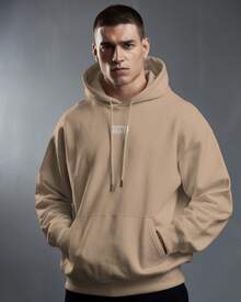Men's Kangaroo Sweatshirt Comfortable Unisex Cold Weather Top Black Various Colors Premium Line MOL036 - Caqui - Ver 1