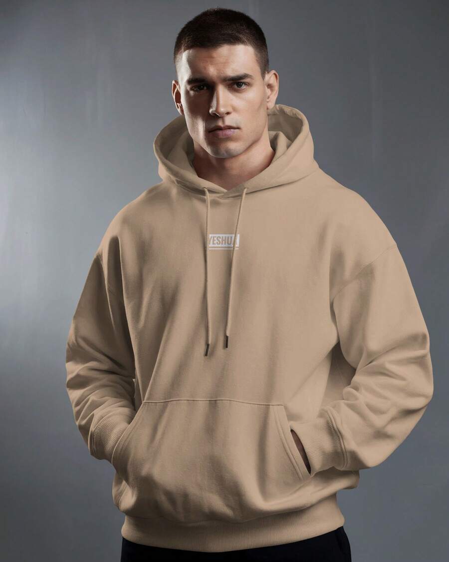 Men's Kangaroo Sweatshirt Comfortable Unisex Cold Weather Top Black Various Colors Premium Line MOL036 - Caqui - Ver 1