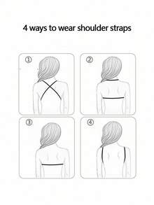 ملصق حمالة صدر شفاف لاصق من السيليكون ، مصمم خصيصًا لفستان الزفاف والتصوير، الفساتين بدون حمالة، الملابس الداخلية غير المرئية، تعزيز الفجوة بين الثديين، وملصقات الصدر الجذابة مع الحمالات - لون مشمشي - مشاهدة 10